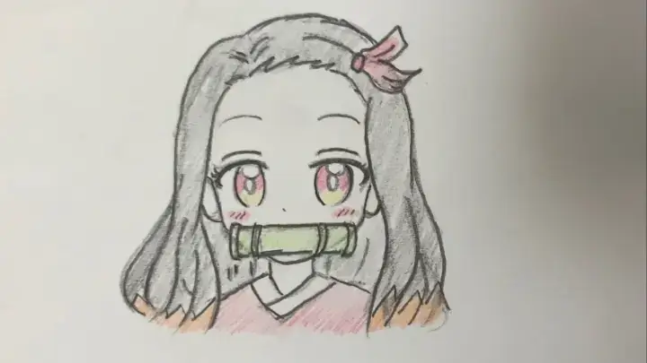 Cách Vẽ Nezuko Chibi