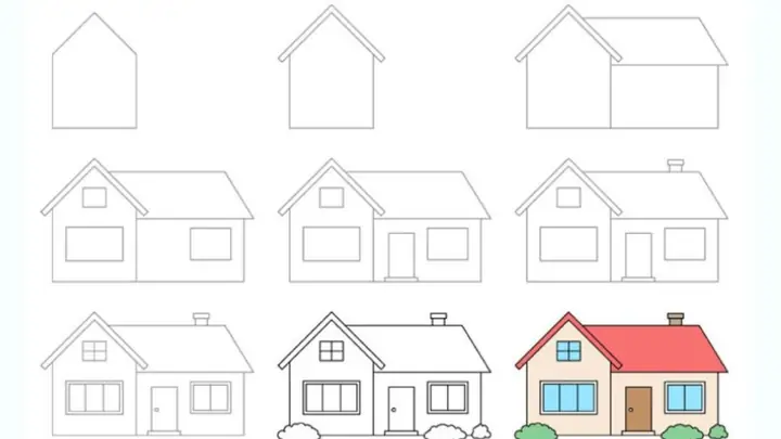 Cách Vẽ Ngôi Nhà Đẹp Cách Vẽ Ngôi Nhà Đẹp