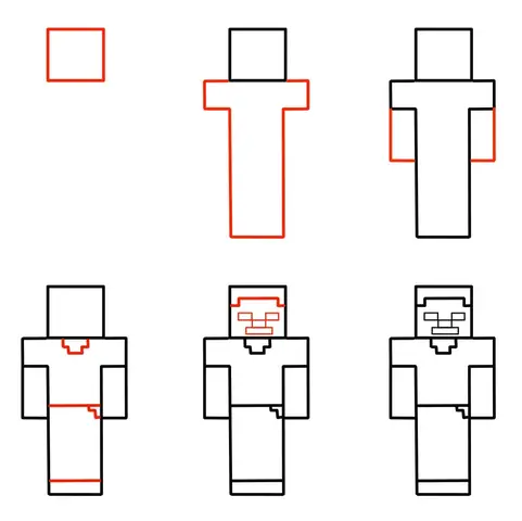 Cách Vẽ Người Minecraft