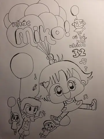 Cách Vẽ Nhóc Miko