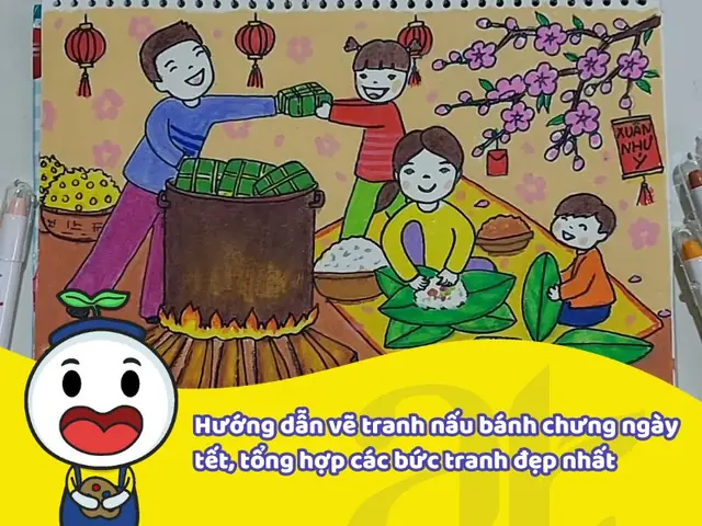 Cách Vẽ Nồi Bánh Chưng