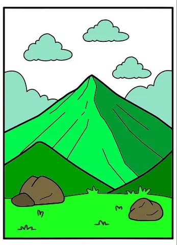 Cách Vẽ Núi Rừng