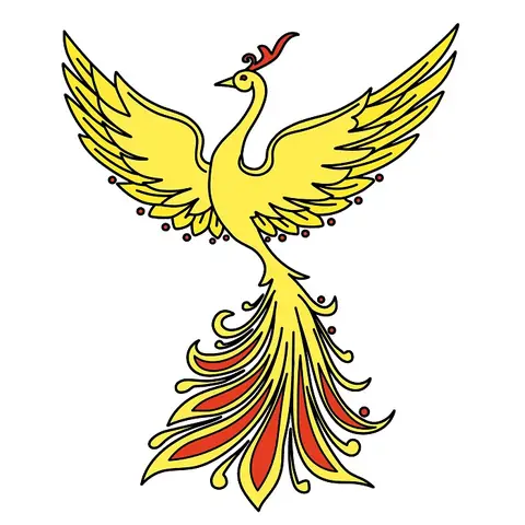 Cách Vẽ Phượng Hoàng Lửa