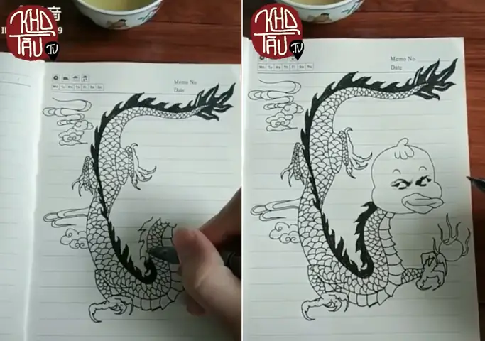 Cách Vẽ Rồng Nước
