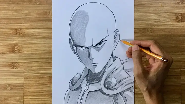 Cách Vẽ Saitama Đơn Giản
