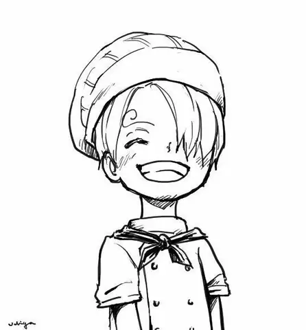 Cách Vẽ Sanji Chibi
