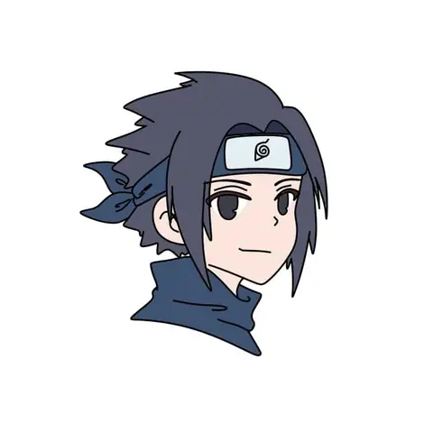 Cách Vẽ Sasuke Chibi