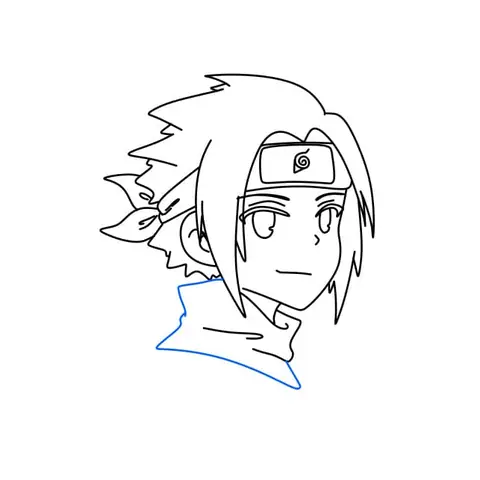 Cách Vẽ Sasuke Đơn Giản