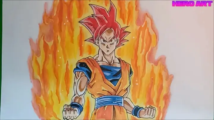 Cách Vẽ Songoku God