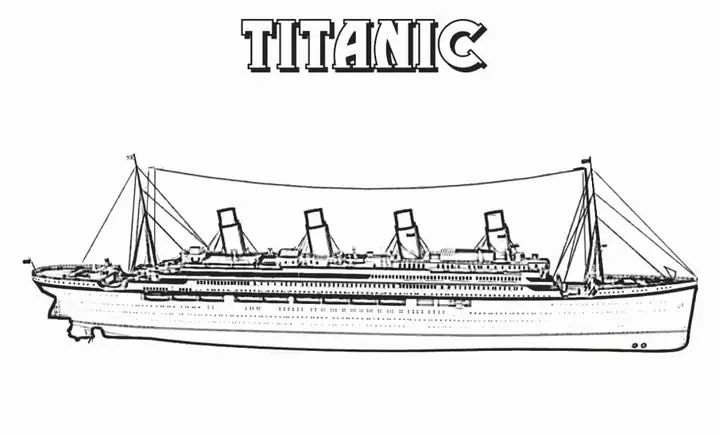 Cách Vẽ Tàu Titanic