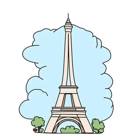 Cách Vẽ Tháp Eiffel Cách Vẽ Tháp Eiffel
