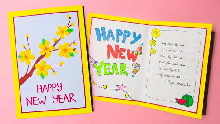 Cách Vẽ Thiệp Tết