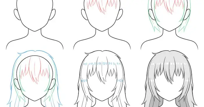 Cách Vẽ Tóc Anime