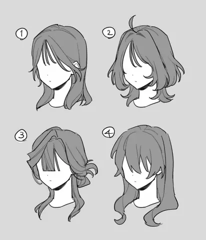 Cách Vẽ Tóc Anime Đẹp