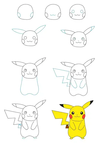Cách Vẽ Ttai Pikachu Cách Vẽ Ttai Pikachu