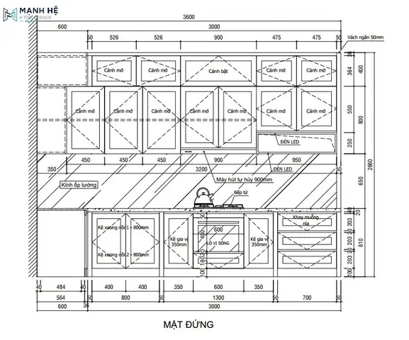 Cách Vẽ Tủ Bếp