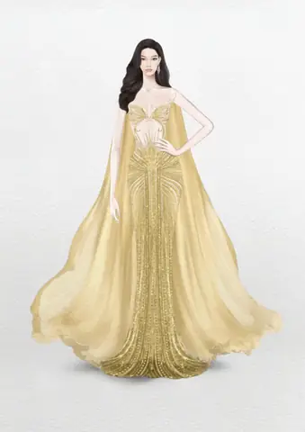 Cách Vẽ Váy Dạ Hội