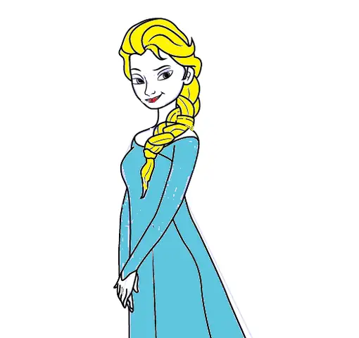 Cách Vẽ Váy Elsa