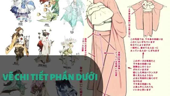 Cách Vẽ Váy Kimono Cách Vẽ Váy Kimono