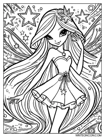 Cách Vẽ Winx Flora
