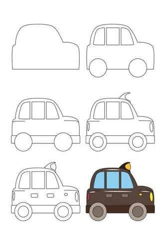 Cách Vẽ Xe Taxi