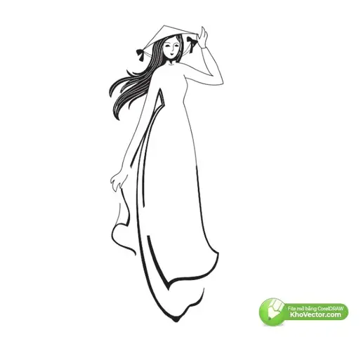 Áo Dài Vẽ Cách Điệu Áo Dài Vẽ Cách Điệu