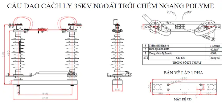 Bản Vẽ Dao Cách Ly Bản Vẽ Dao Cách Ly