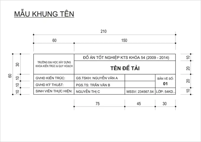 Cách Bản Vẽ Khung Tên