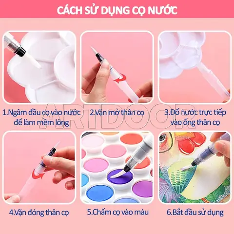 Cách Dùng Cọ Vẽ Màu Nước