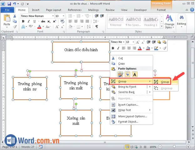 Cách Gộp Hình Vẽ Trong Word