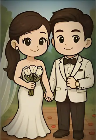 Cách Vẽ Ảnh Cưới Chibi