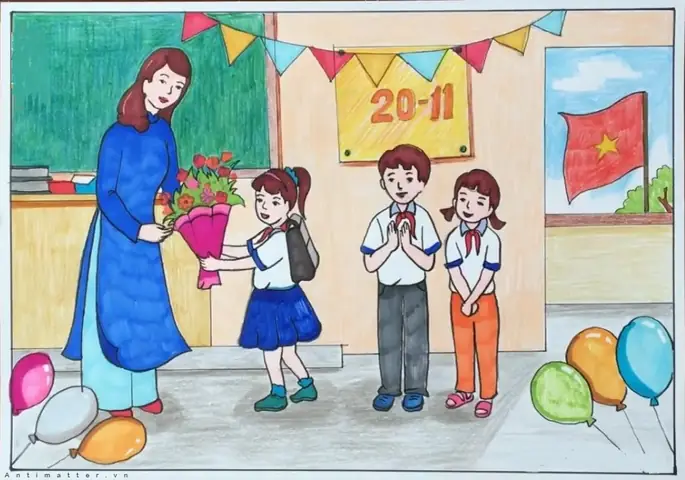 Cách Vẽ Áo Dài 20-11 Cách Vẽ Áo Dài 20-11