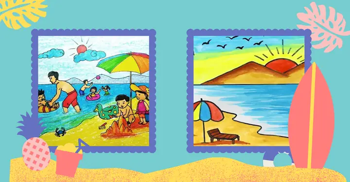 Cách Vẽ Bãi Biển Đơn Giản Cách Vẽ Bãi Biển Đơn Giản