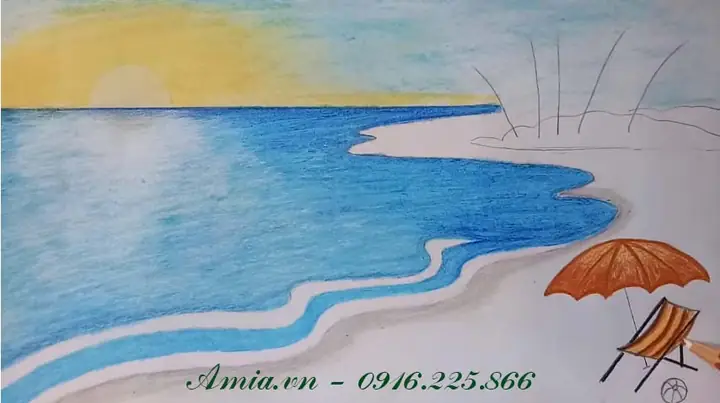 Cách Vẽ Bãi Biển Đơn Giản Cách Vẽ Bãi Biển Đơn Giản