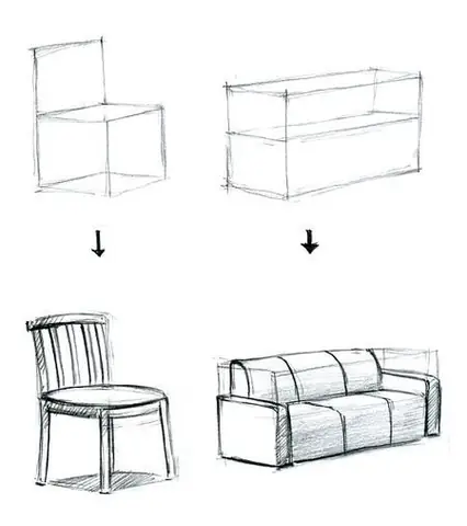 Cách Vẽ Bàn Ghế Đơn Giản