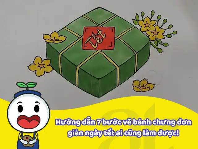 Cách Vẽ Bánh Chưng Đơn Giản Cách Vẽ Bánh Chưng Đơn Giản