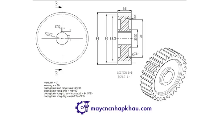 Cách Vẽ Bánh Răng Thẳng