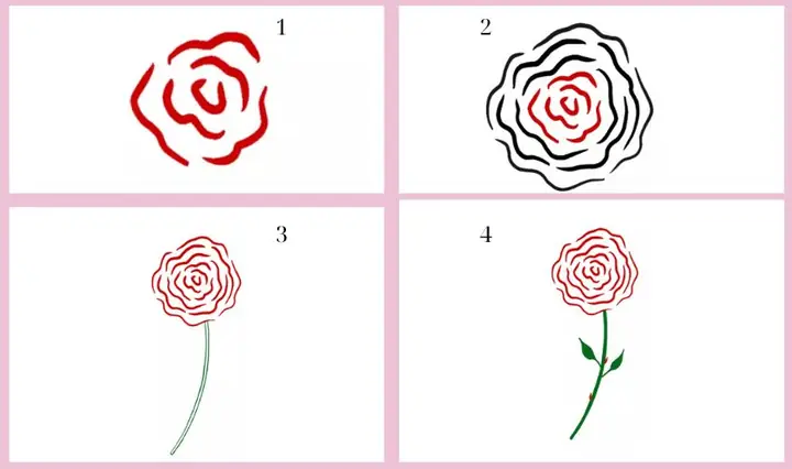 Cách Vẽ Bông Hồng Dễ Nhất Cách Vẽ Bông Hồng Dễ Nhất