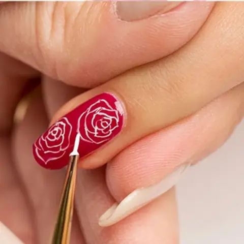 Cách Vẽ Bông Hồng Nail Cách Vẽ Bông Hồng Nail