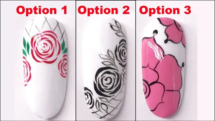 Cách Vẽ Bông Hồng Nail Cách Vẽ Bông Hồng Nail