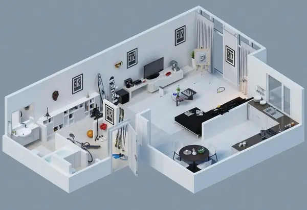 Cách Vẽ Căn Phòng 3d