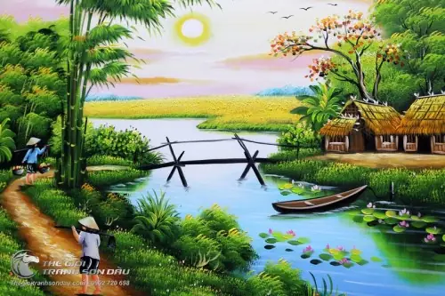 Cách Vẽ Cây Cầu Tre