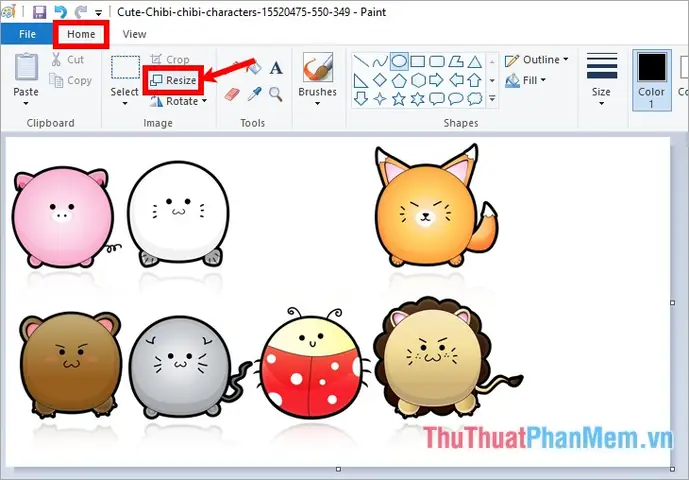 Cách Vẽ Chibi Trên Paint