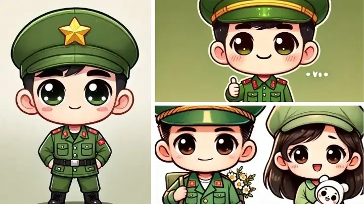 Cách Vẽ Chú Bộ Đội Chibi Cách Vẽ Chú Bộ Đội Chibi