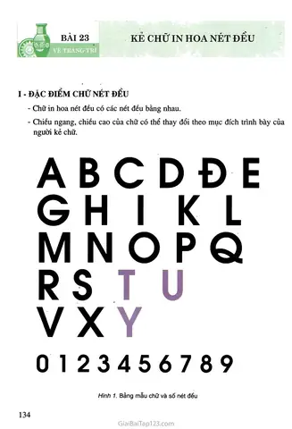 Cách Vẽ Chữ Nét Đều