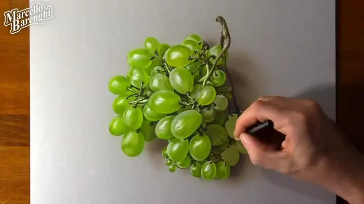 Cách Vẽ Chùm Nho Màu