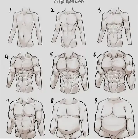 Cách Vẽ Cơ Bắp Anime