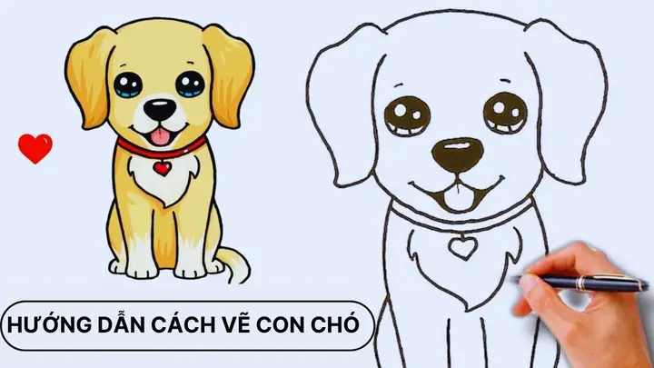 Cách Vẽ Con Chó Dễ Thương Cách Vẽ Con Chó Dễ Thương