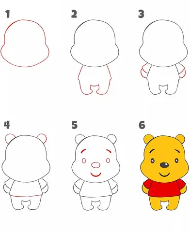 Cách Vẽ Con Gấu Dễ Thương