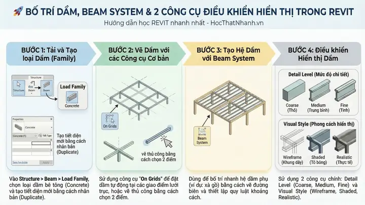 Cách Vẽ Dầm Trong Revit